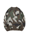 Retro Camouflage Crew Neck Sweaters