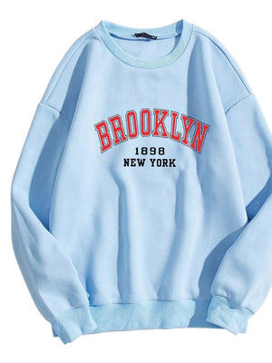 Liber Autumn Women's Printed Letter Sweatshirts&Hoodies