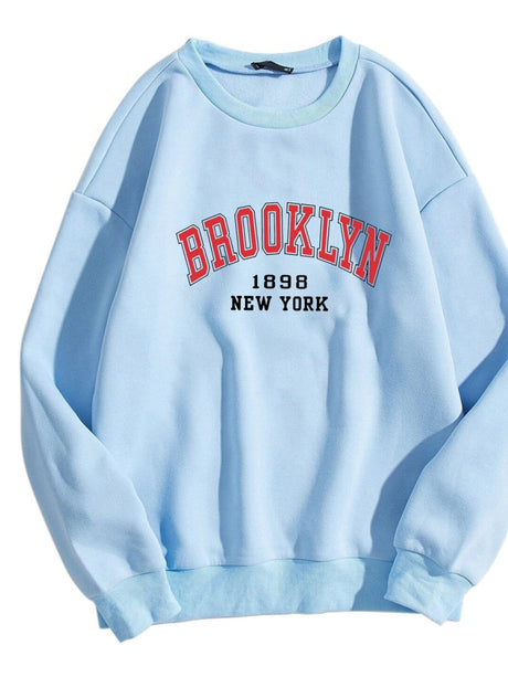 Liber Autumn Women's Printed Letter Sweatshirts&Hoodies