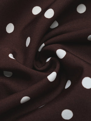 Mermaid Maxi Dress, New Autumn Style, Elegant And Suitable For Commuting, Fitted Waist, Flared Sleeves, Polka Dot. Maxi Dresses