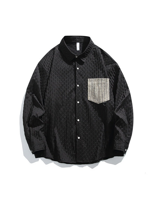 Color-blocked Pocket Shirts