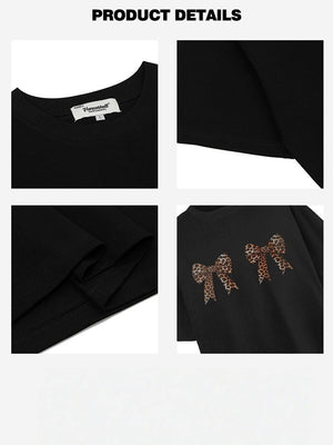 Liber Summer Women's Printed Bow T-shirts