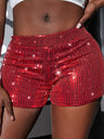 Sequins High Elasticity Hip Wrap Shorts