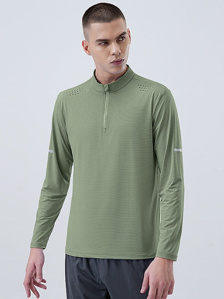 Half Zipper Quick-drying Sports Fitness Breathable Train Running T-shirts