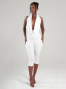 A Halter Neckline And Bare Back Tight-fitting Ropes Jumpsuits