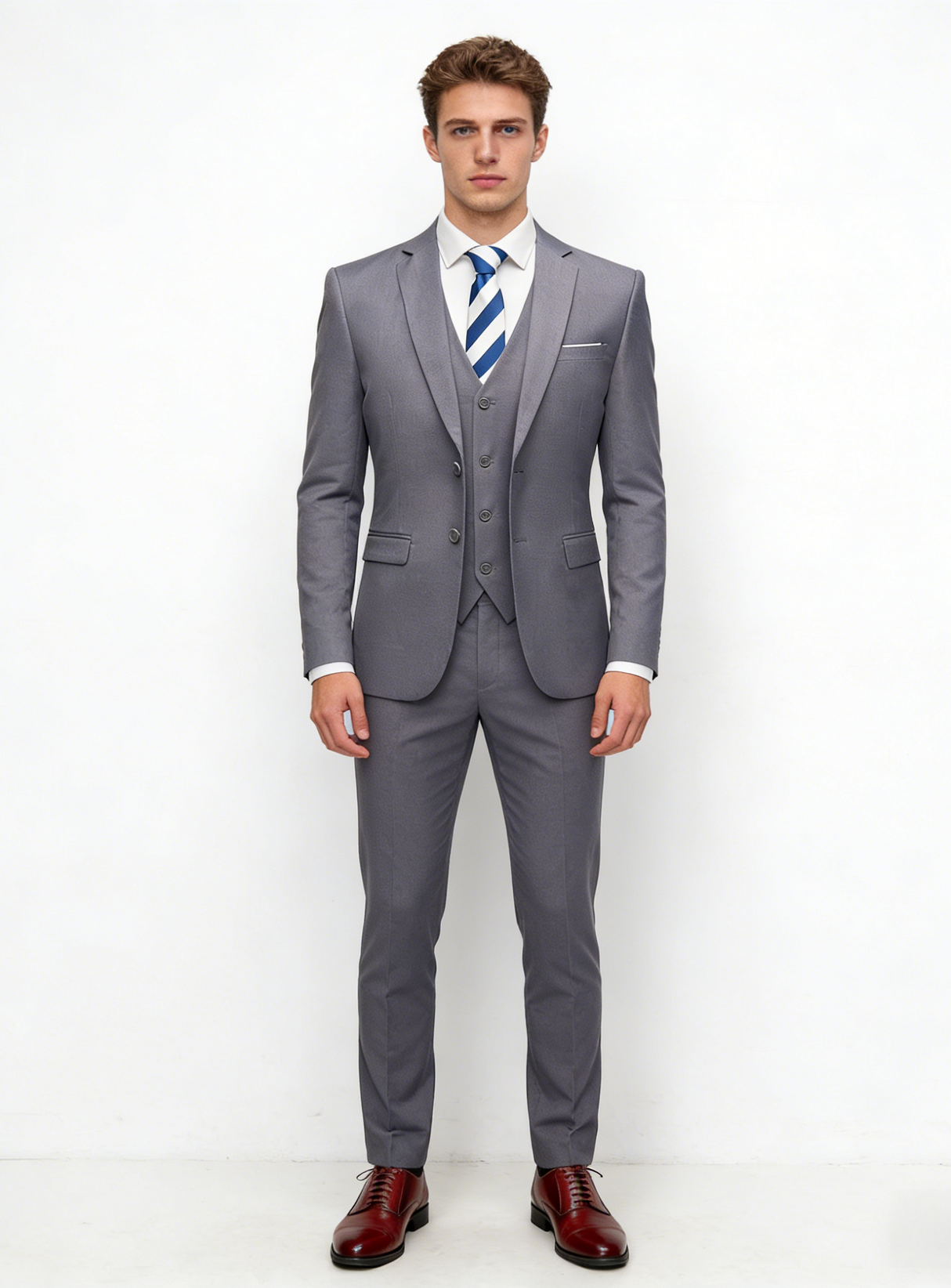 Slim-fit Business Suit Set 3-piece Sets