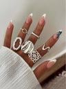 Geometric Openwork Ring Set