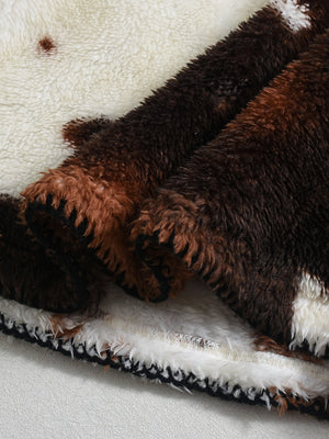 Animal Print Color Matching Ultrashort Fluff Skirts