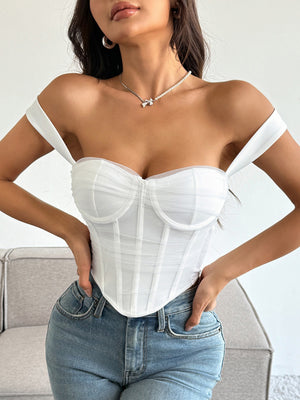 Mesh See-through Color Blocking Cotton Breast Bone Bra