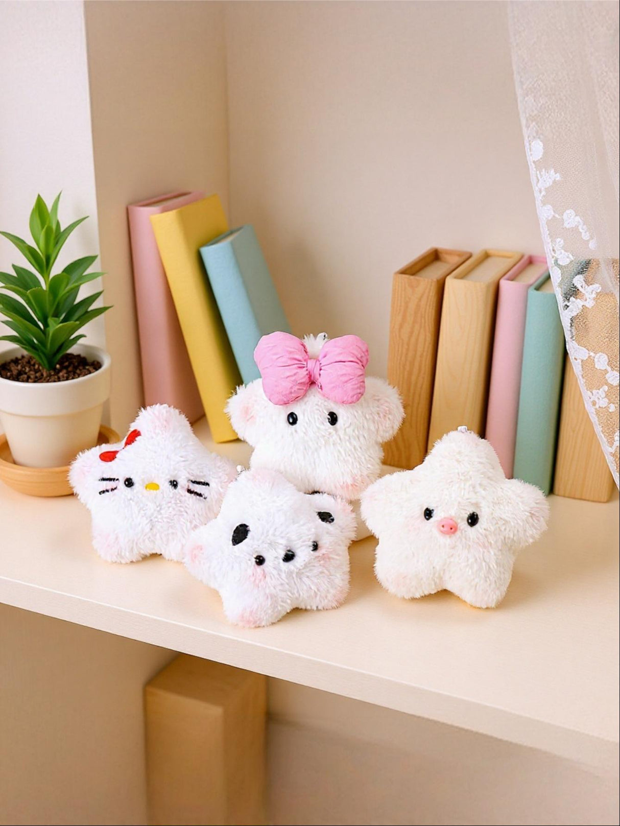 Stern-Plüschtier-Schlüsselanhänger