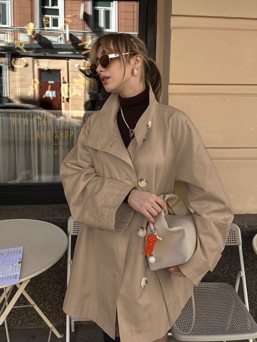 Coat Loose button trench coat