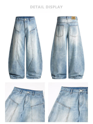 Liber Autumn Neutral wear Zipper decoration Jeans