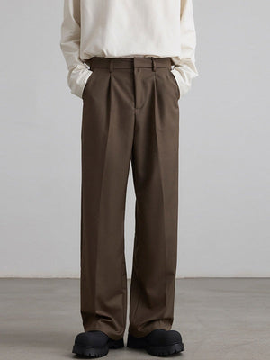 Liber Autumn Men's Pocket decoration Solid Color Pants