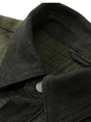 Plaid Loose-fit Wool Blend Shirts