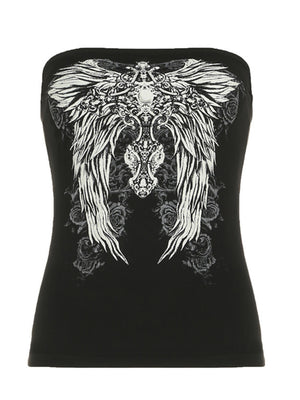 Wing Print Strapless