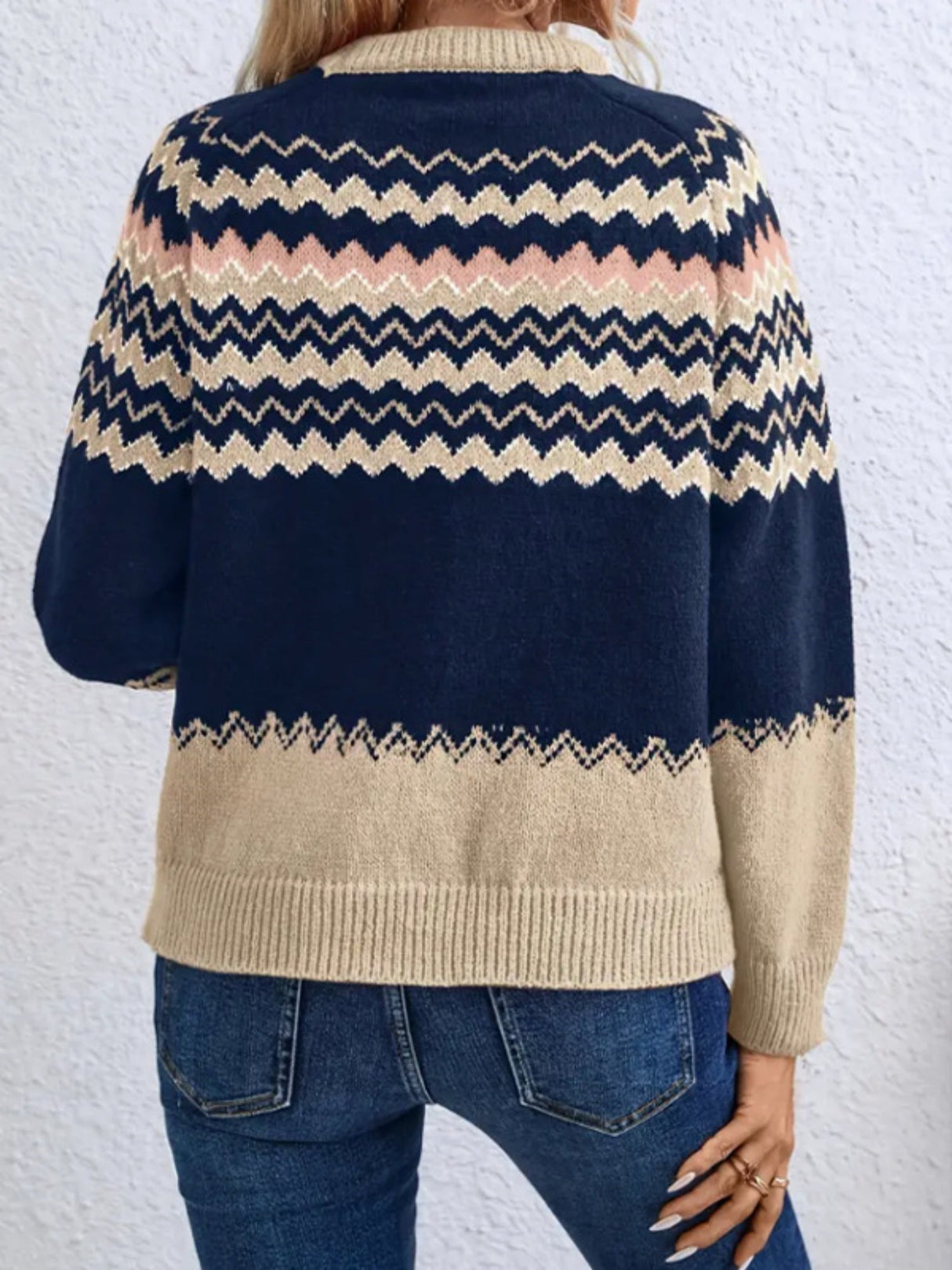 Stripes Color Matching Knitted Sweater