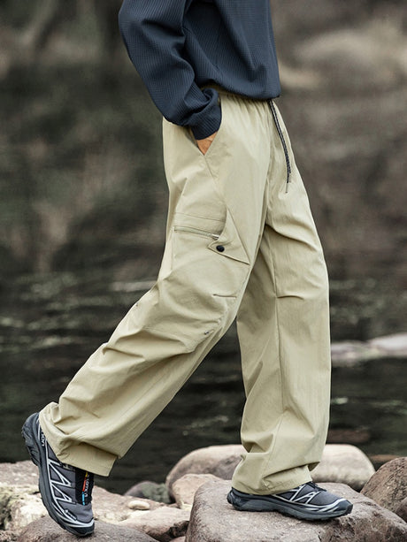 Water-repellent Straight-fit Cargo Trousers