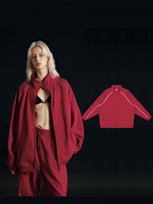 Reflective Stripes Cardigan Sweatshirts&Hoodies Tracksuit