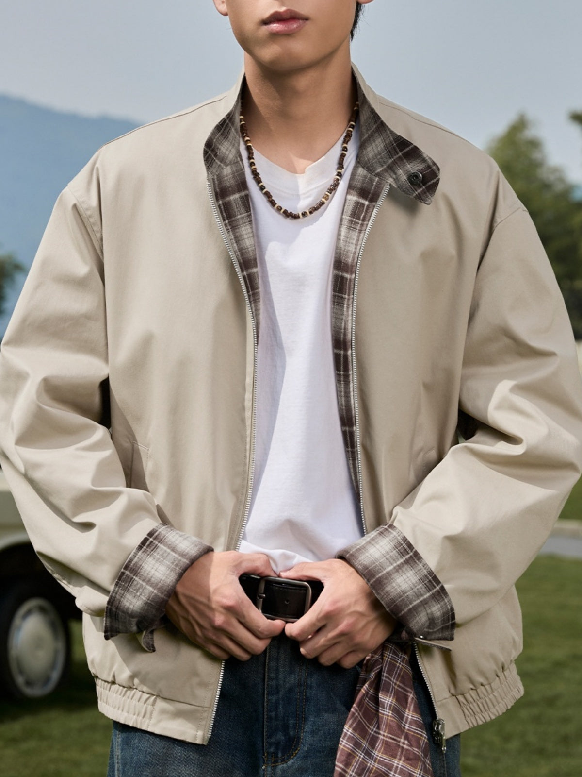 Liber Autumn Men's Solid Color Jackets