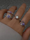 Colored Gemstone Ring Set