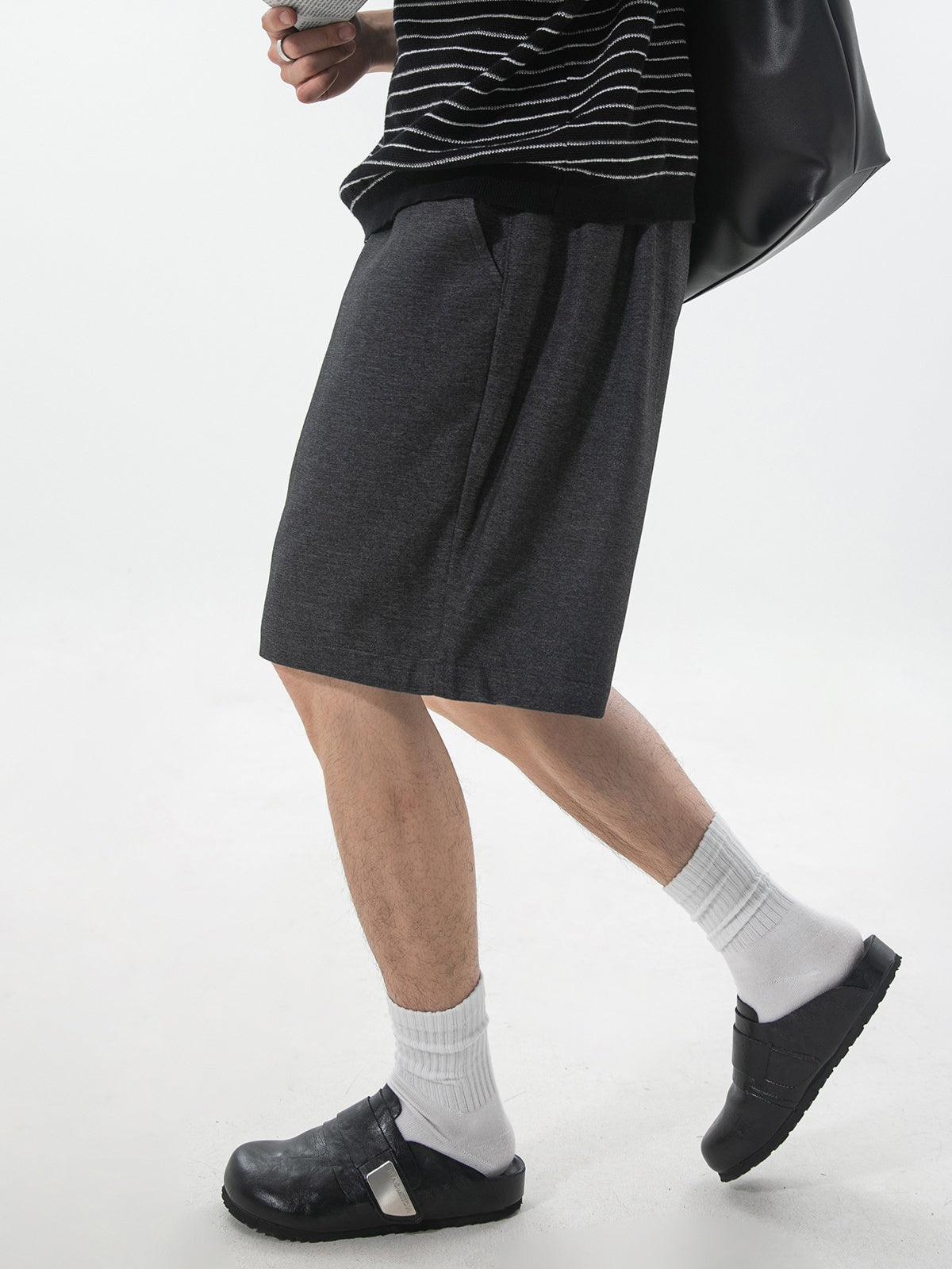 Faux Denim Loose-fit Straight-fit Mid-length Pants Five Points Shorts