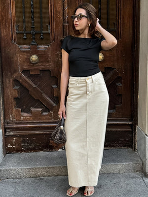 Loose straight skirt Pocket Skirt
