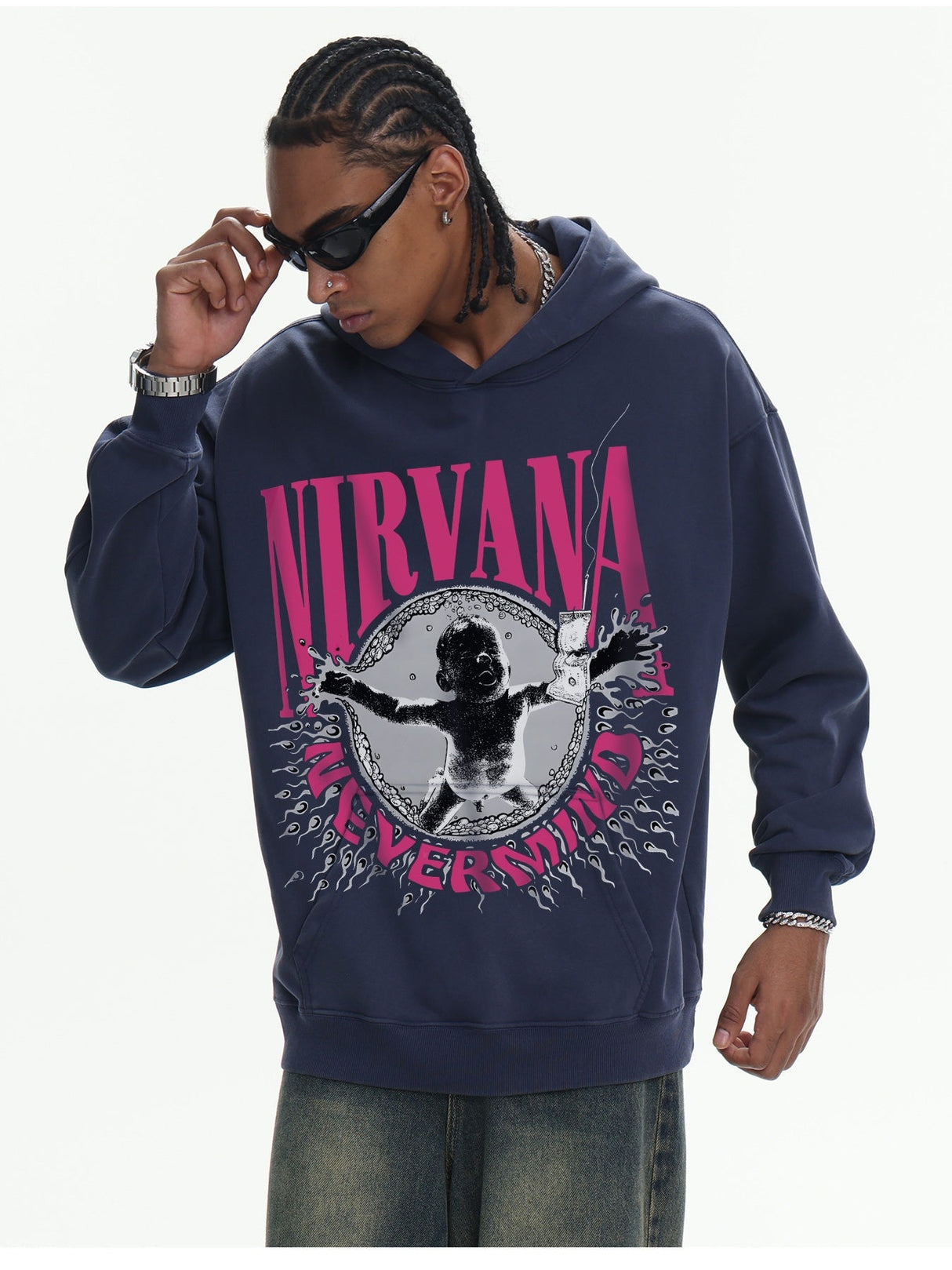 Nevermind Digital Direct Printing Washing Hoodies