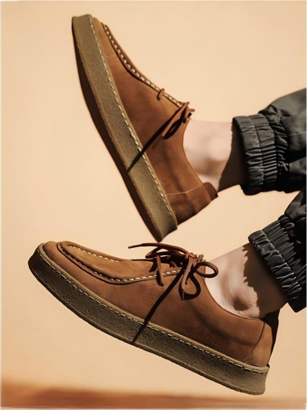 Outdoor Suede Lace-up Flat Shoes