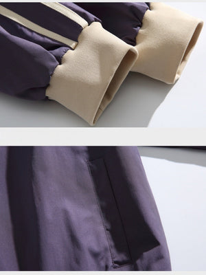 Color Matching Stripes Pilot Jackets