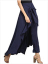 Chiffon Pleated High-waisted Ruffle Straps Yoga Pants