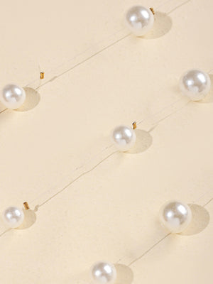 Multi-layered Pearl Pendant Necklace