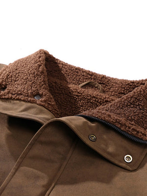 Maillard Tie-dye Imitation Lambskin Work Jacket