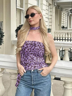 Liber Winter Women's Printed Leopard Tank tops&Camis