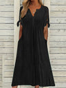 Hollow Out Off-shoulder V-neck Lace Ruffles Maxi Dresses