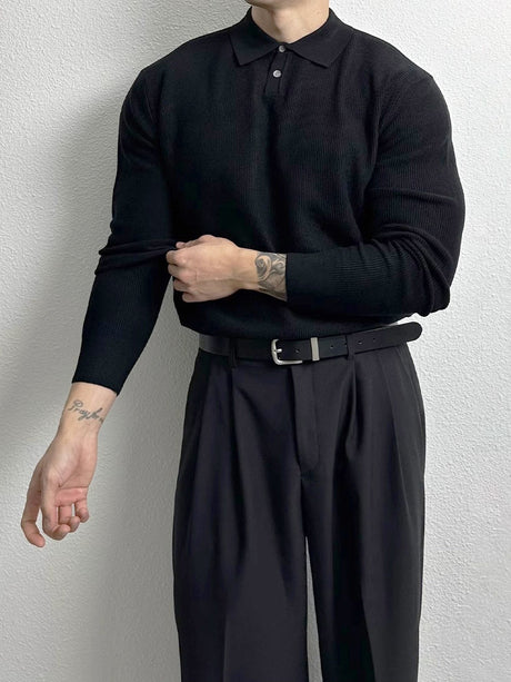 Slim-fit Knitting Polo Shirt