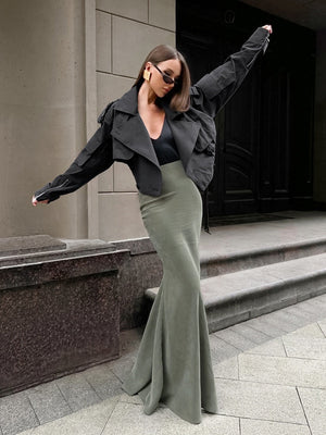Slim mermaid skirt Long skirt