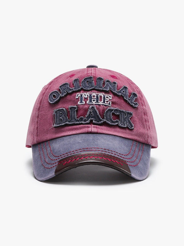 Distressed Embroidery Letter Baseball Caps