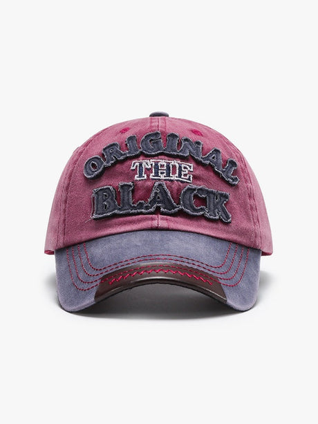 Distressed Embroidery Letter Baseball Caps