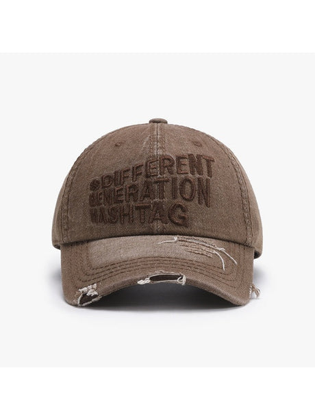 Letter Embroidery Washed Baseball Caps