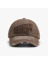 Letter Embroidery Washed Baseball Caps