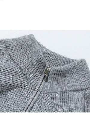 Minimalist Style Leisure Loose Stand Collar Cardigans