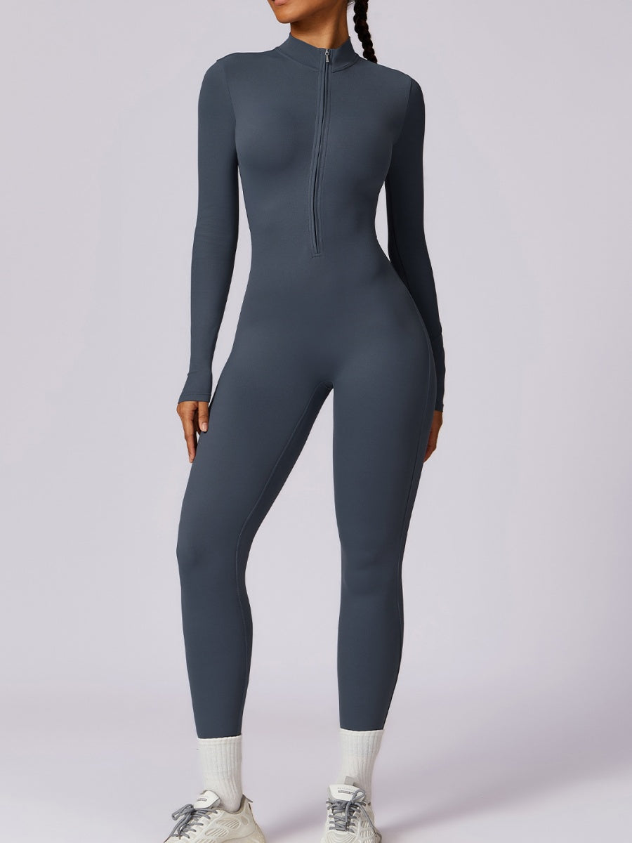 Long-sleeved High Elastic Waist Slimming And Shaping Yoga Fitness Outdoor Jumpsuits/pants