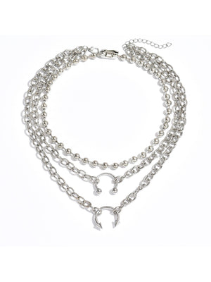 Hip-hop Punk Style Multi-layered Pendant Necklace
