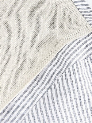 Splicing Fake Two Pieces Vertical Strip Long-sleeved Shirt With Pattern