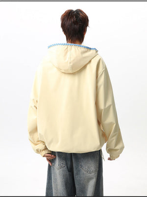 Vestes de travail amples à capuche bicolores