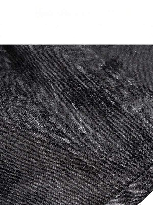 Niche Retro Coating Loose Wide-leg Micro Loudspeaker Mopping Jeans