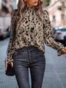 Pullover Ruffle Hit Zebra Print Daily Leisure Workplace Blouse