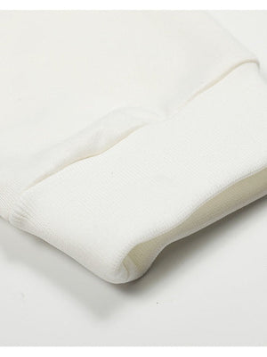 Liber Autumn Neutral wear Printed Letter T-shirts