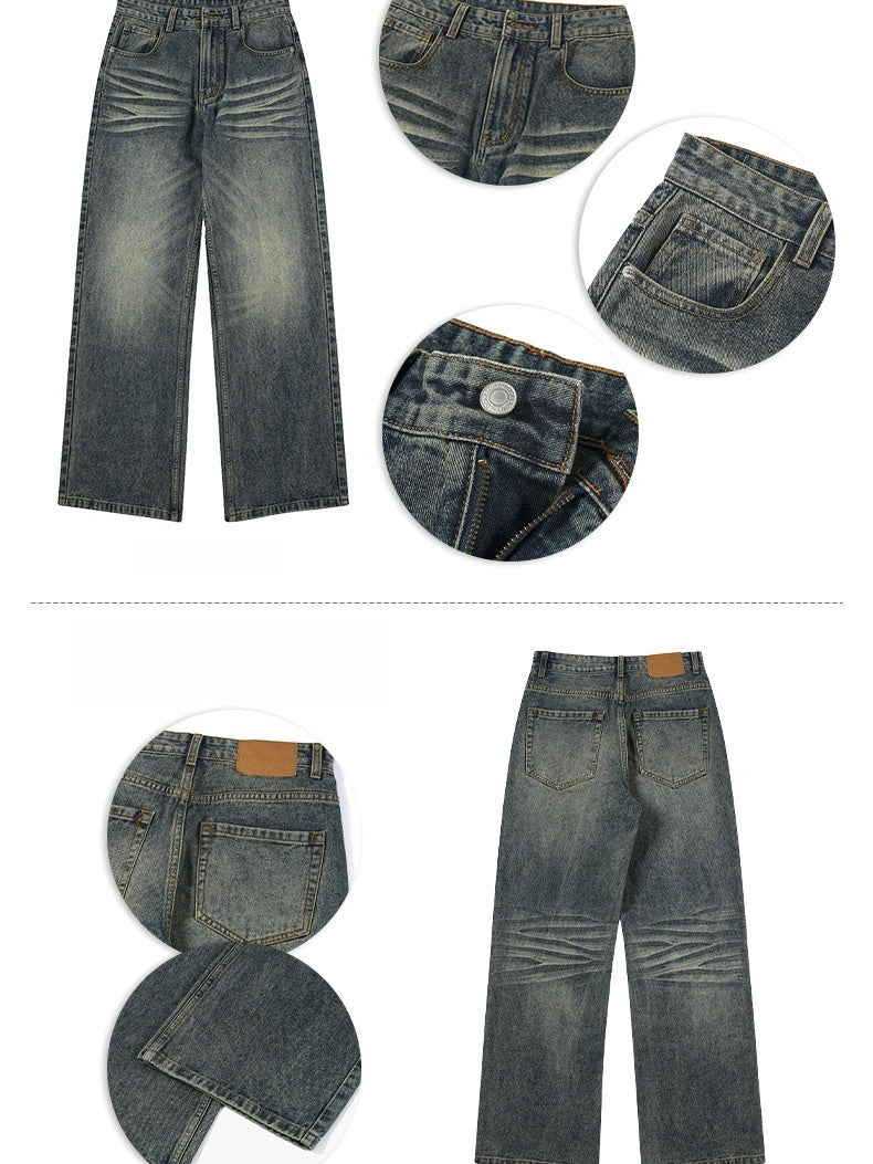 Washed Cat Whiskers Vintage Jeans