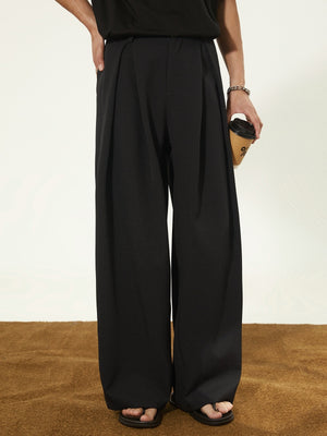 Stereo Gathering A Wide-leg Dress Pants Pants